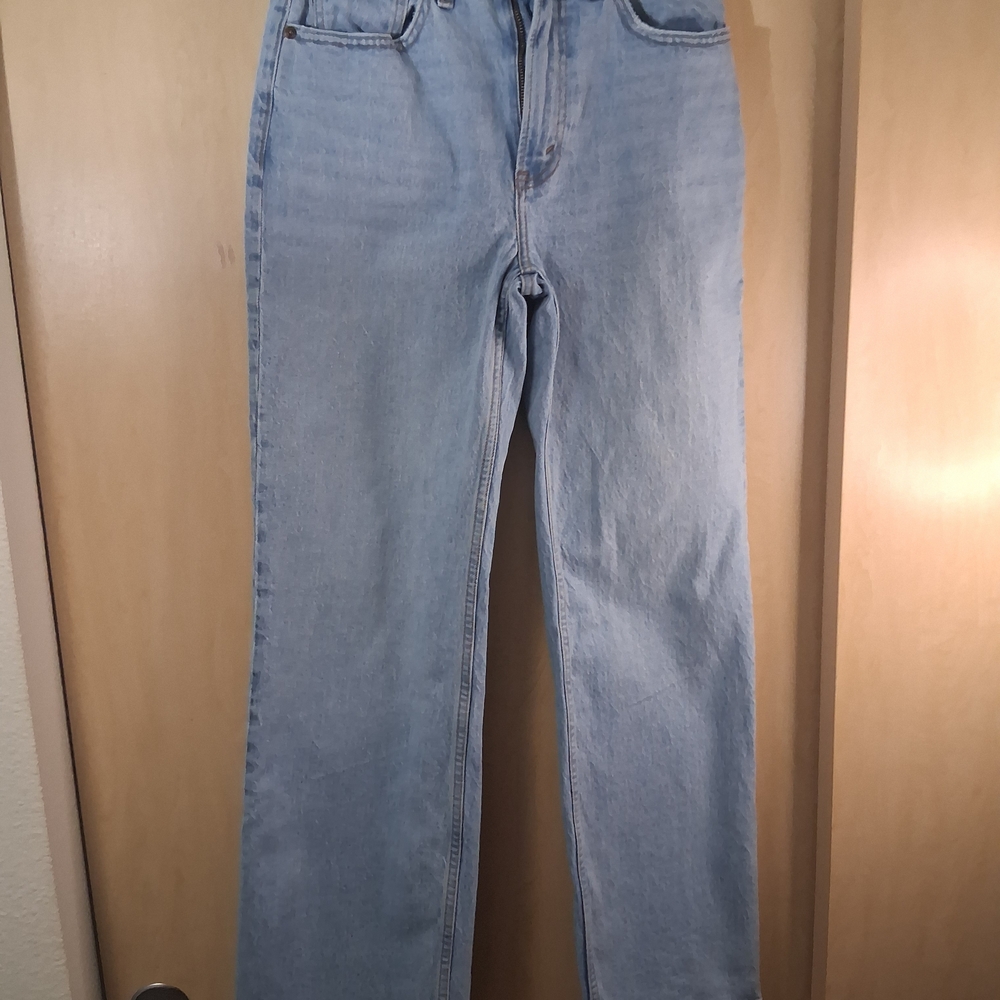 Abercrombie & Fitch Light Blue Straight Leg Curvy Love Jeans Size 26
